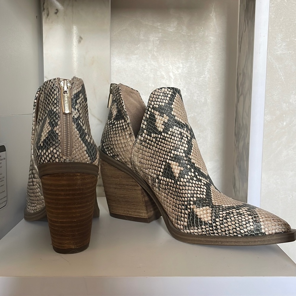 Snake skin booties Vince Camuto